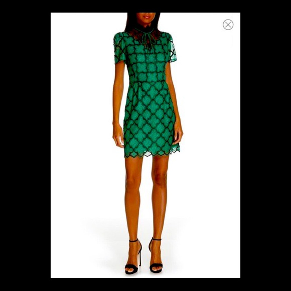 Sandro “Ritta Donia Embroidered Chantilly” Dress